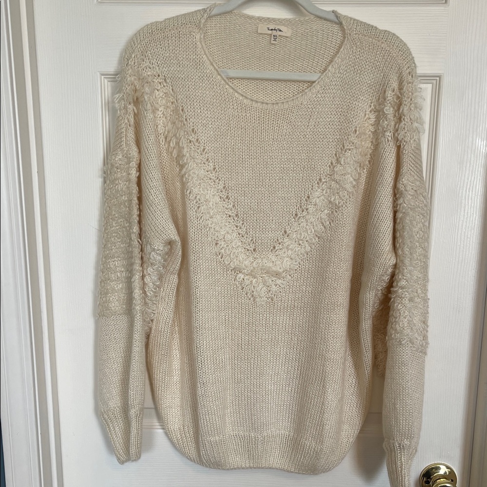 Twenty Ten Textured Cream Sweater NWOT